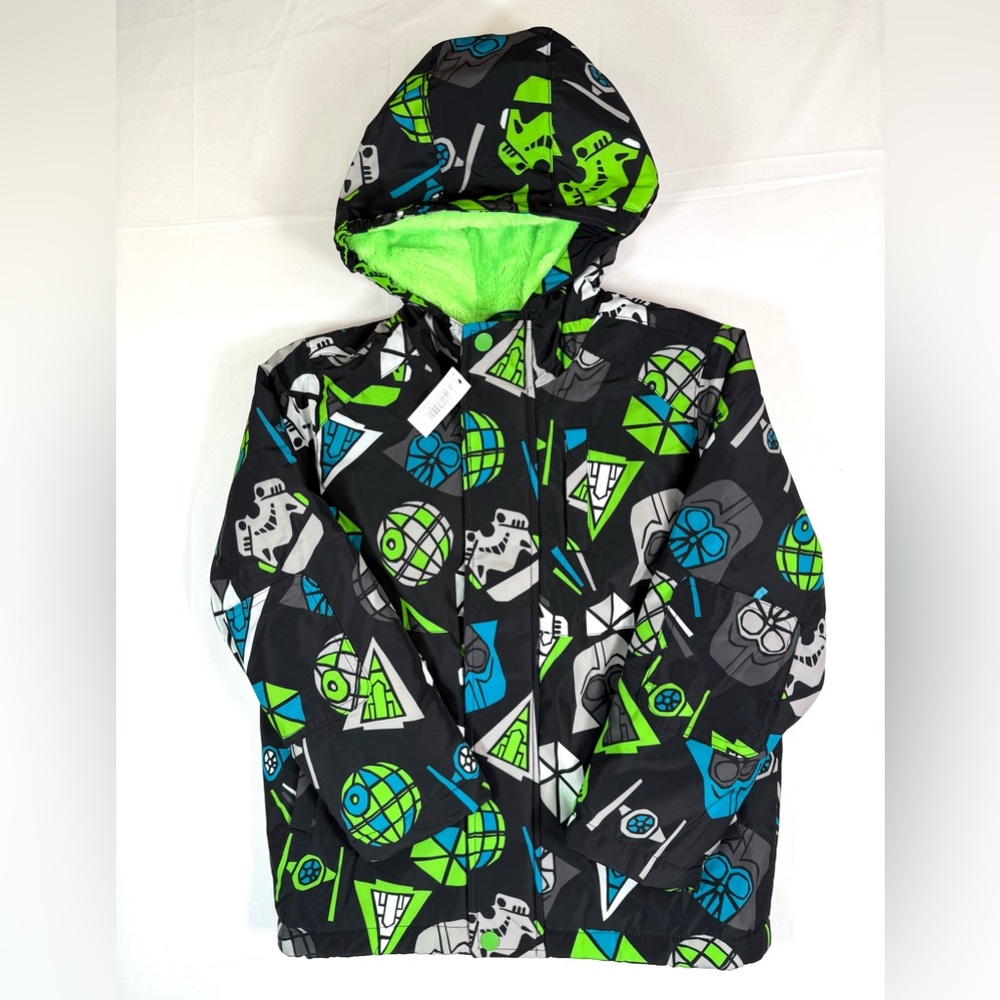 NWT STAR WARS AMAZON Boys Hooded Jacket‎ S Fleece Darth Vader Stormtrooper NEW